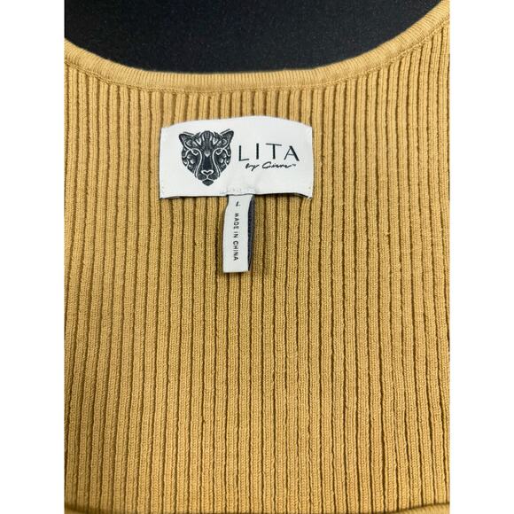 Lita by Ciara NWOT True Rib Crop Top in Ice Coffee Size Large MSRP $48 - Picture 3 of 4